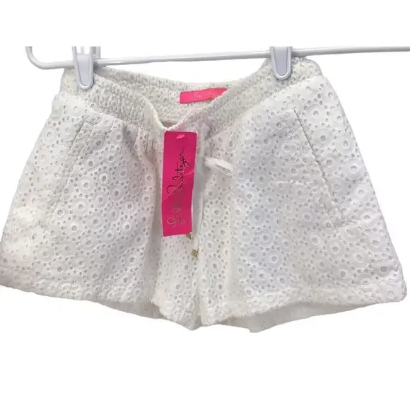 Lilly Pulitzer White Eyelet Baybreeze Shorts Size Extra Small New NWT - Picture 3 of 11